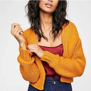 Free People Glow for It Cardigan - Orange - XS
